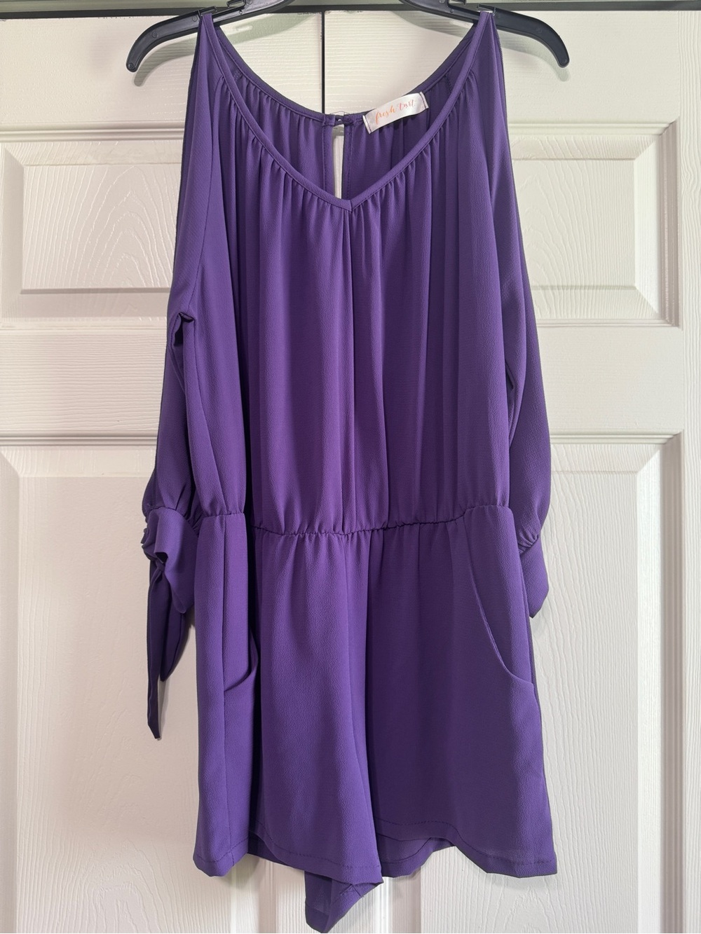 Purple Women's Off-Shoulder Romper